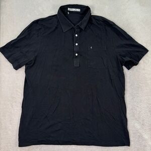 CRICQUET Mens XXL Black Pima Cotton Stretch Short Sleeve Polo Shirt Casual EUC
